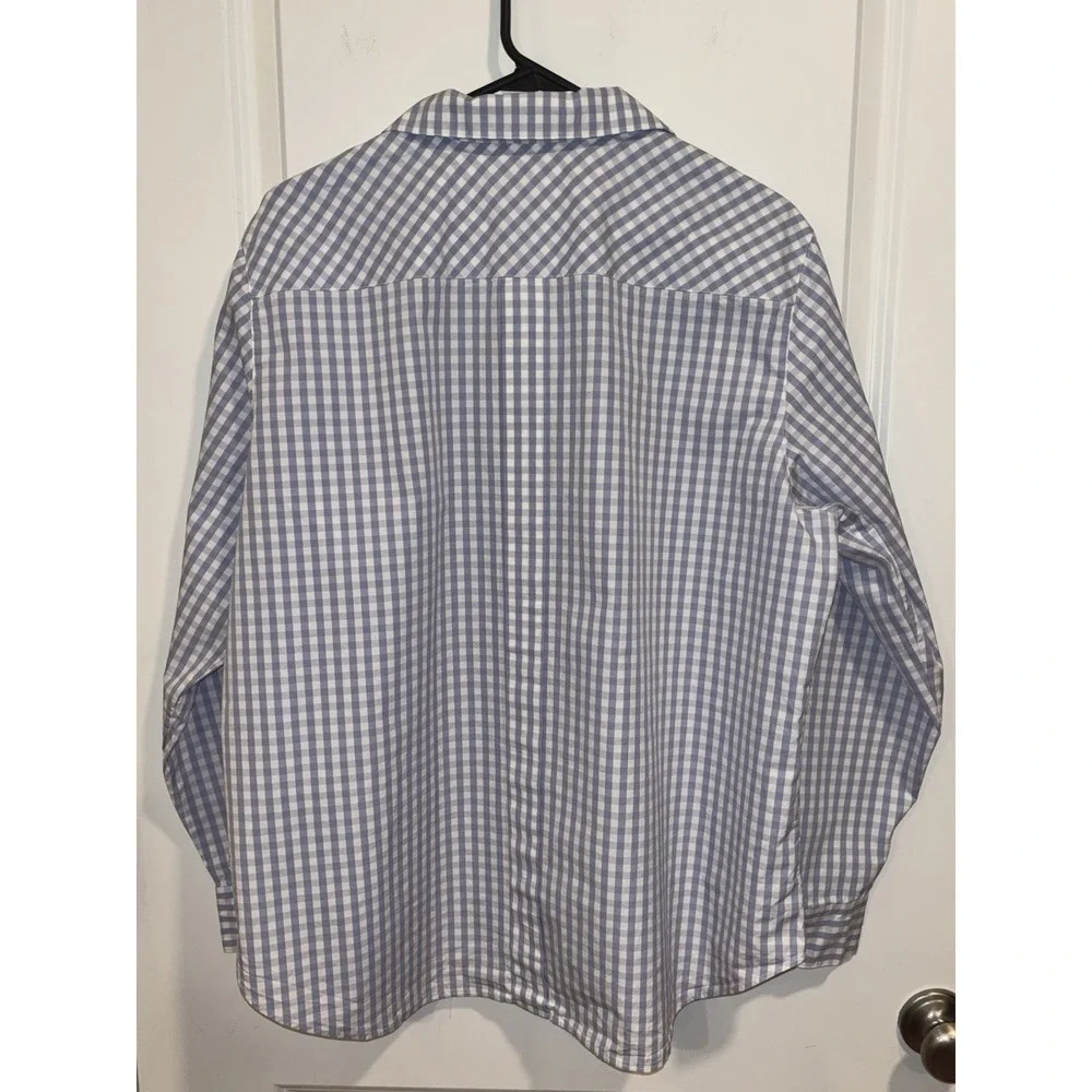 LAFAYETTE 148 GINGHAM COTTON POPLIN NOTCHED SHAWL COLLAR SHIRT 2XL $359 EUC - Picture 13 of 13